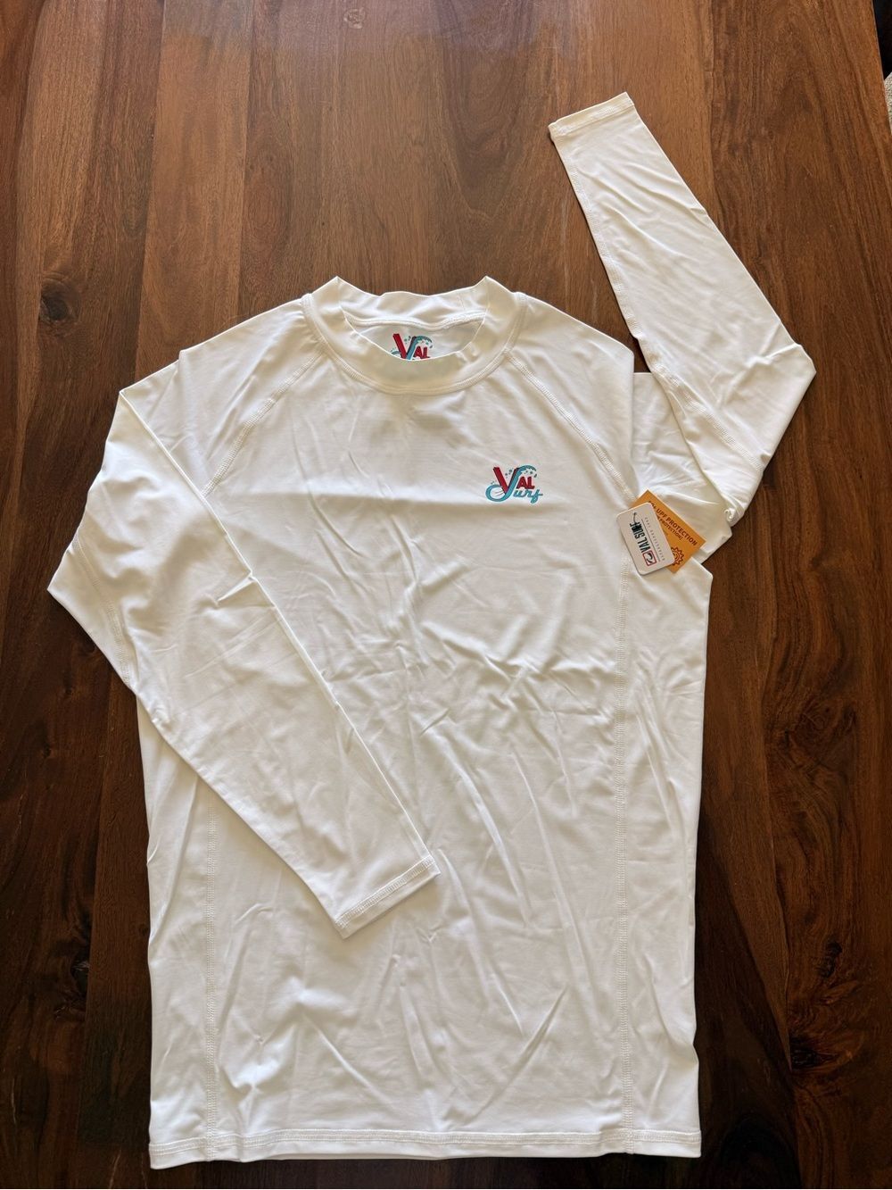 Men's White Long-Sleeve Rash Guard